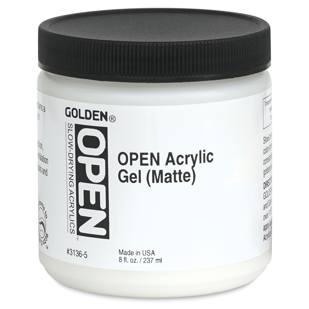 Golden Artist Colors - Open Acrylic Gel Matte, 8 oz