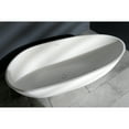 thumbnail image 4 of Kingston Brass VRTRS673422 67" Solid Surface Egg Shaped Double Ended Freestanding Tub with Drain, Matte White, 4 of 7