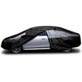 thumbnail image 3 of Housse de Voiture Titan Jet Black Poly 210T pour Berlines Compactes 447-470 cm. Imperméable, Protection UV, Résistante aux Rayures, Ouverture Zippée Côté Conducteur. Convient à Corolla, Sentra, Cruz et Plus., 3 of 8