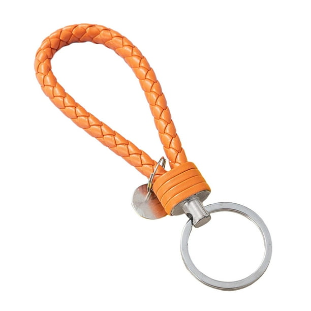 Llavero de cuero sintético para regalo del Día del Padre para papá, padrastro o cualquier otra persona. naranja