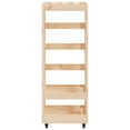 thumbnail image 3 of vidaXL Log Holder with Wheels Rolling Storage Firewood Rack Solid Wood Pine, 3 of 6