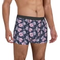 thumbnail image 5 of Men's Boxer Briefs, Light pink flowers Soft Comfy Mens Underwear Boxer Briefs Breathable With Widen Waist, 5 of 7
