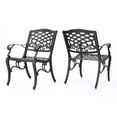 thumbnail image 3 of Christopher Knight Home Sarasota Aluminum Outdoor Chair by  (Set of 2) Hammered Bronze, 3 of 5