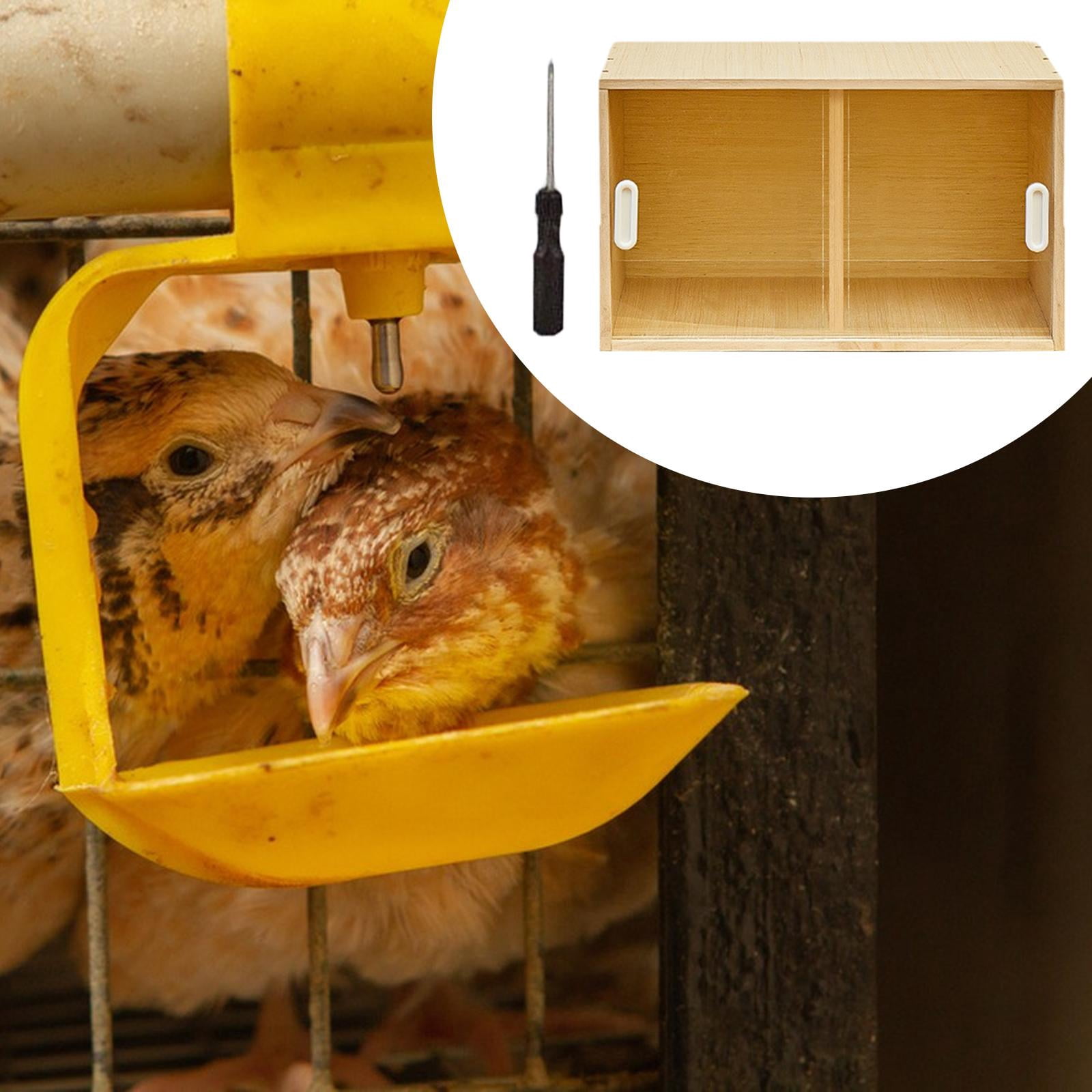 Fzaqwen Brooder Box for Chicks Wooden Hamster Cage Accessories Quail Birds Coop Breeding 50cm