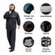 thumbnail image 3 of Impermeable Negro Traje Con Gorro Desmontable 1.80 mts Importadora La Merced Franjas Antirreflejantes PVC Resistente, 3 of 4