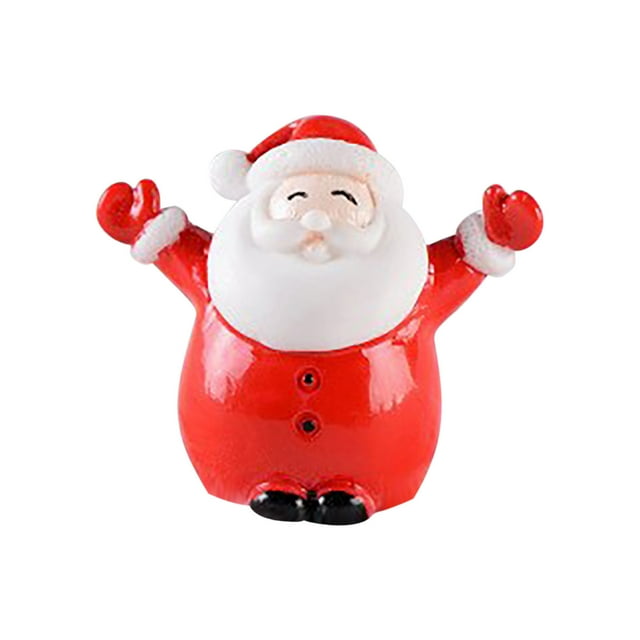 A Christmas Miniature Figurines, Mini Resin Santa Decoration For Diy Christmas Decoration