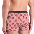 thumbnail image 4 of Men's Boxer Briefs, Cute Strawberry Starry Sky Pink Soft Comfy Mens Underwear Boxer Briefs Breathable With Widen Waist, 4 of 7