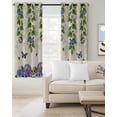 thumbnail image 2 of Spring Flowers Blackout Curtains for Bedroom Living Room Darkening Curtains 63 Inches Long Summer Vintage Botanical Butterfly Window Curtain 2 Panels Set Window Treatment Grommet Drapes 42"x63", 2 of 9