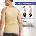 thumbnail image 6 of Molutan Men’s Compression Shirt Slimming Body Shaper Sport Tank Top Abdomen Undershirt for Gym Fitness Waist Trainer Vest(Beige,XS/S), 6 of 8