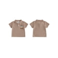 thumbnail image 2 of BemeyourBBs Western Country Baby Boy Clothes Toddler Baby Boys Cowboy Outfit New to Here Shirt Boots Embroidery Summer Short Sleeve Waffled Striped Collar Half Button Causal Shirts Tops, 2 of 9