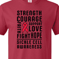 thumbnail image 4 of Inktastic Sickle Cell Awareness Strength Courage and Support T-Shirt, 4 of 5
