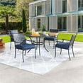thumbnail image 4 of Patio Festival Metal 5-Piece Outdoor Dining Set in Blue & Black, 4 of 9