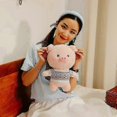 thumbnail image 3 of 30cm Cartoon Pig Panda Plush Toy with Glasses Funny Cosplay Doll Anime Panda Plush Toys Kawaii Pillow Birthday Xmas Gift Kids, 3 of 5