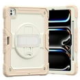 thumbnail image 2 of For iPad Pro 13 inch Case 2024 (M4), 360 Rotating Shockproof Cover with Stand, Screen Protector, Shoulder Strap, Cream Rose Gold, 2 of 7