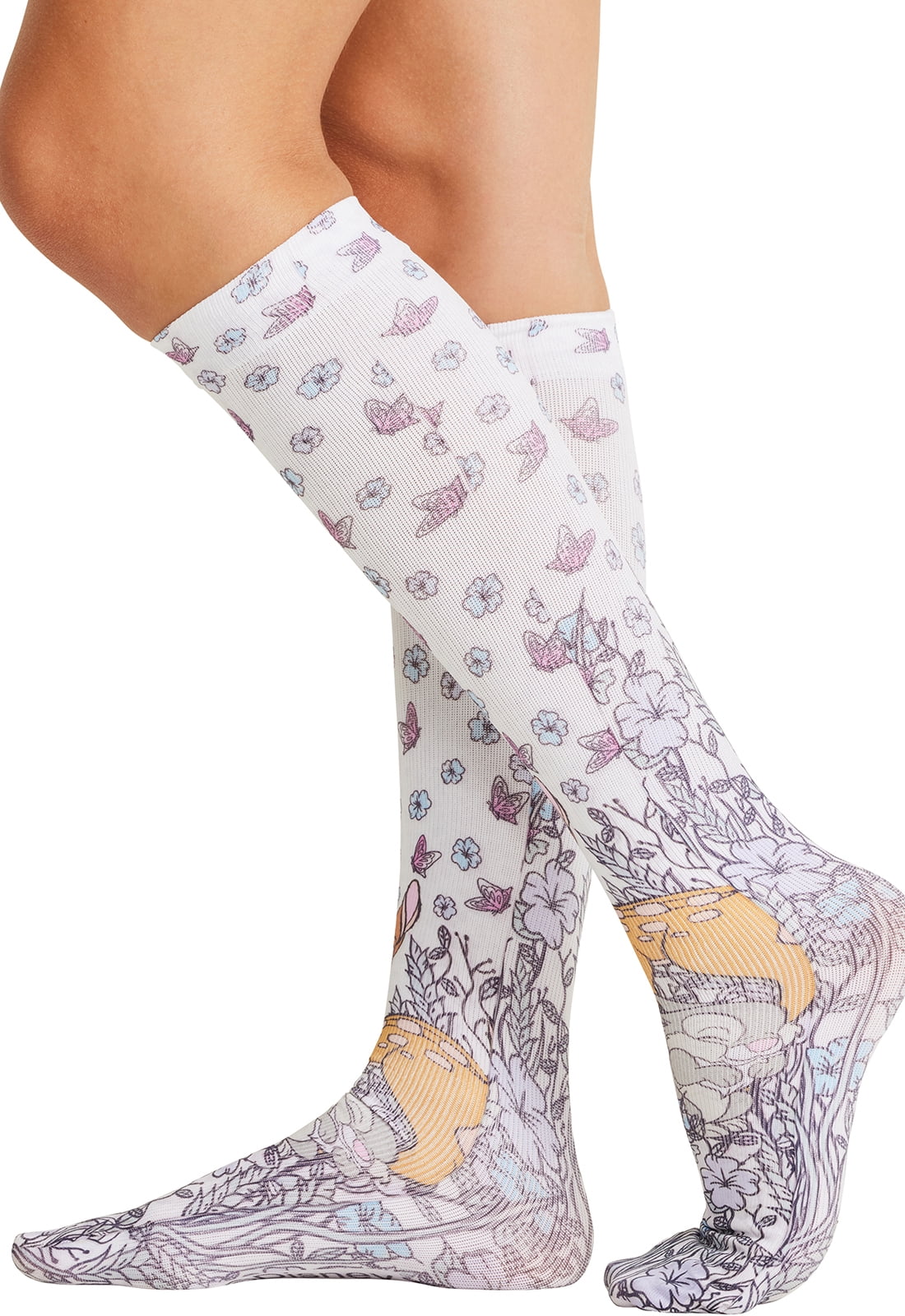 Cherokee Comfortsupport Women Knee High 8-15 mmHg Compression Socks,  Regular, Scrub Love 