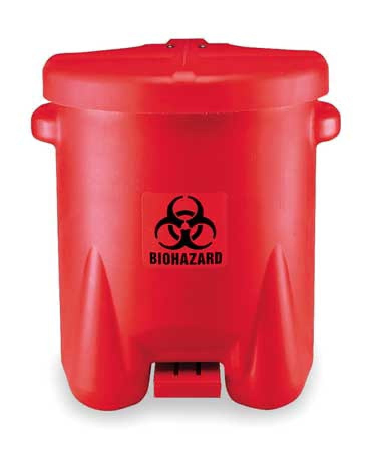 Eagle Manufacturing 947BIO Safety Biohazardous Waste Can&#44; Red - 14 gal