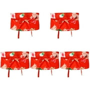 Kimono for Women Weaving Fashion Waist Dresses Miss Simple Set of 5 Red