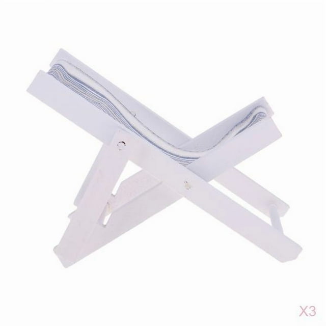 Silla De Playa Plegable De 3 Piezas 1/6 Para Casa De De Acción Roja