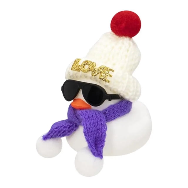 Car Ornaments Rubber Duck Christmas Rubber Ducks Toys Removable Novelty Squeeze Ducky Car Dashboard Decorations Auto Interior
