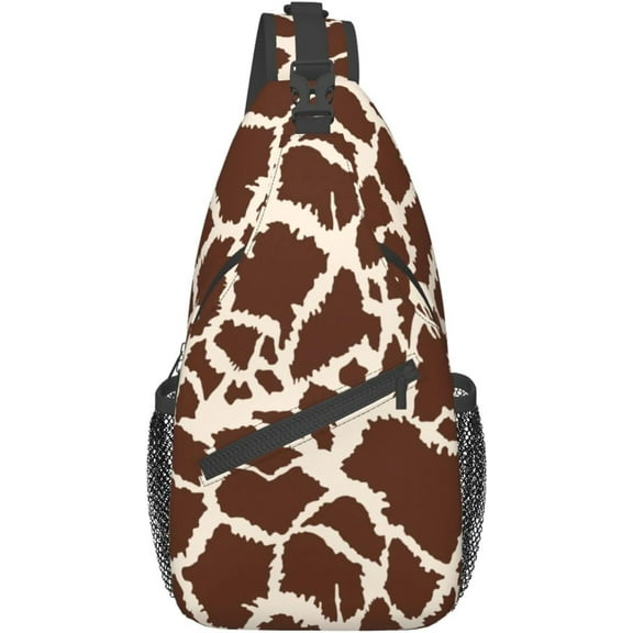 Funny Giraffe Animal Print Sling Bag Crossbody Hiking Travel Chest Bags Backpack Shoulder Daypack for Women Men