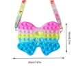 thumbnail image 2 of Juguete Sensorial De Burbujas De Empuje, Nudo De Lazo, Bolso De Hombro De Pavo Real, Monedero, Juguetes Para Aliviar El Estrés, Juguete De Descompresión De Silicona Para Niños Y Adultos Guardurnaity AP006311-03, 2 of 6