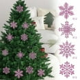 thumbnail image 1 of 12 Adornos Navideños de Plástico con Forma de Copo de Nieve de 10 Cm | Adornos para El Árbol | Colgante Hueco | Decoración Festiva para El Hogar, 1 of 6