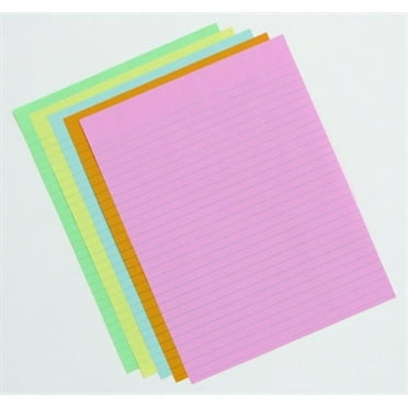 8.5 x 11 In. Ruled Exhibit Paper Assortment, Assorted Color, Pack - 500