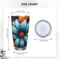 thumbnail image 4 of KLL Colorful Blooming Flowers Print 40oz Stainless Steel Insulated Car Cup with Spillproof Lid - Keep Your Drink Hot or Cold on the Go-Straw Two-piece Set, 4 of 8