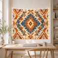thumbnail image 5 of Geometric Diamond Against Textured Cream Background, Majestic Boho for Decor Enthusiasts, Southwestern Tribal Art, Housewarming Gift, Tapestry Wall Hanging for Living Room and Bedroom, 5 of 7