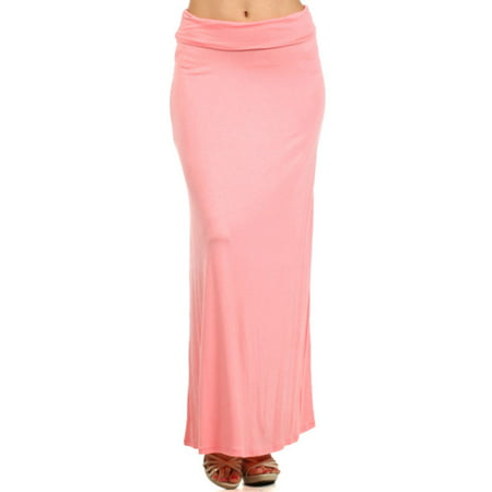 NEW MOA - NEW MOA Women's Casual High Waisted Solid / Printed Long Maxi ...