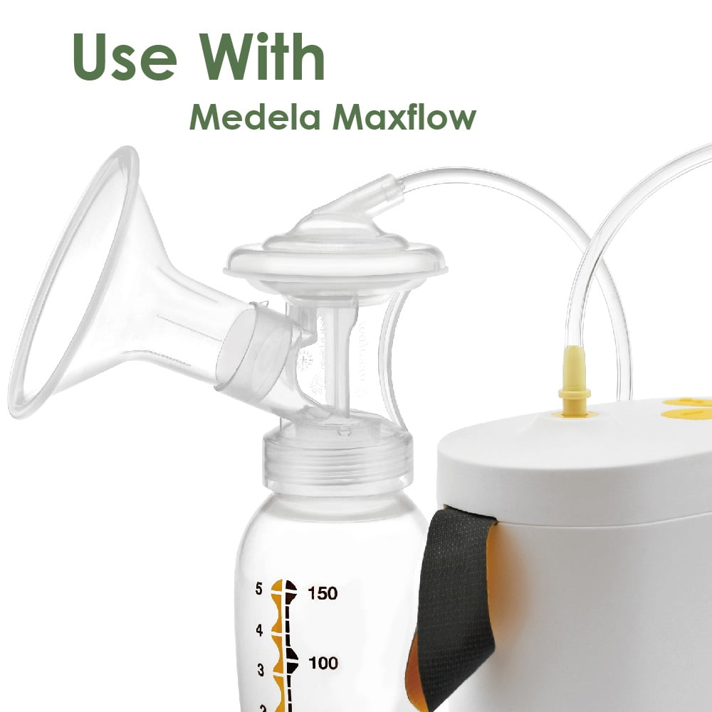 Maymom MyFit Flange Set 19mm Small Shield Tube Valve Base Connector Compatible with Medela new Pump in Style Maxflow Breast Pump Not Original Medela Pump Parts Replace Medela PersonalFit Flex