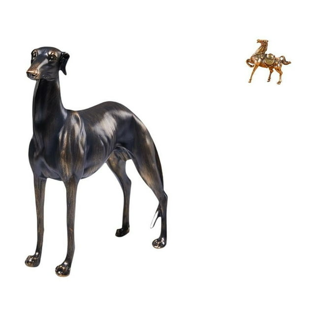 Estatua de perro de resina,Estatua de perro de resina con forma de animal,Escultura coleccionable para escritorio,decoración del hogar,Figura de caballo,Adorno de caballo,escultura