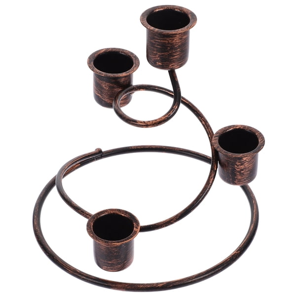 BRIGHTFUFU Soporte De Velas Retro De Hierro Para Velas Pilar En Banquetes Y Restaurantes