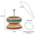 thumbnail image 6 of Bead Spinner for Jewelry Making - Necklace Bracelet Maker with Big Eye Beading Needle and 3-Meter Wire - Clay Pinewood Wooden Anniversary Birthday Christmas Gifts for Women - Turquoise and Red, 6 of 6