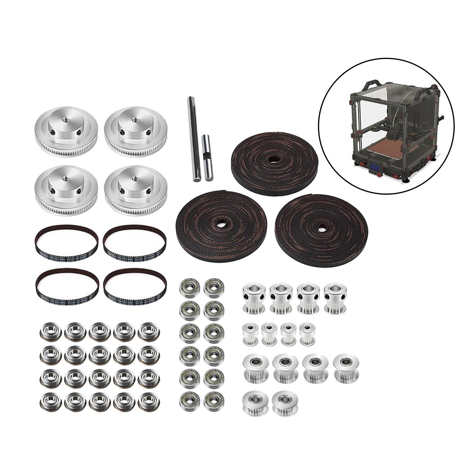 GT2 Timing Belt Pulley Kit Shaft Bearing Fit for V2.4 3D Supplie Accurate transmission, without