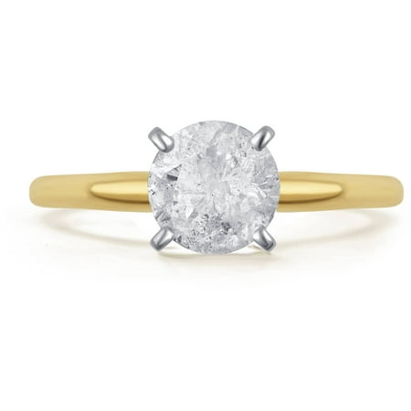 1.25 Carat T.W. Round White Diamond 14kt Yellow Gold Solitaire Ring, IGL certified