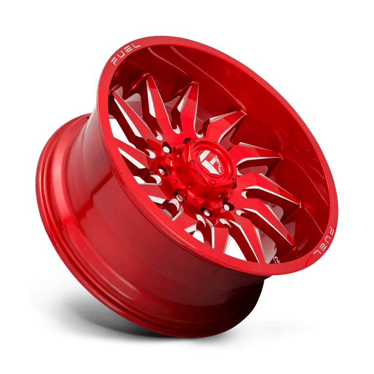 Fuel D745 Saber 22X10 5X127 -18Et 71.5Cb Candy Red Milled Wheel
