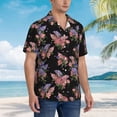thumbnail image 3 of Fotbe Bouquet Camisa Hawaiana para Hombre Unisex – Camisa Casual de Verano con Botones de Manga Corta de Algodón y Lino,Medium, 3 of 7