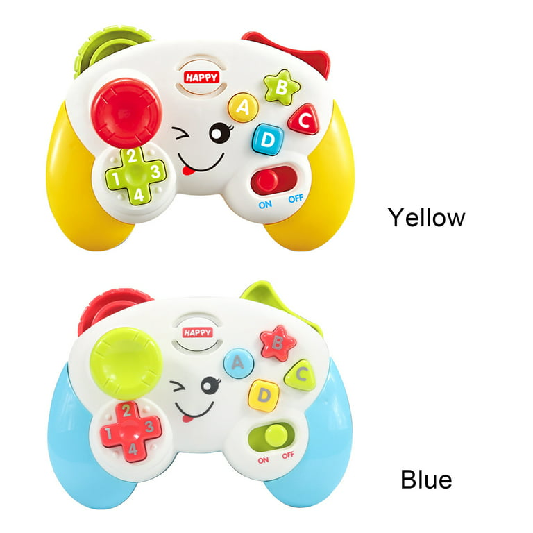 Children Controller Joyful Learning Toy with Sound and Lights,Teaching  Shapes and Colors, Toys for Kids 6+ Months,Birthday Gift,Multifunctional  Music Learning Supplies with Game Handles 