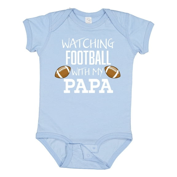 Inktastic Watching Football with my Papa Boys or Girls Baby Bodysuit