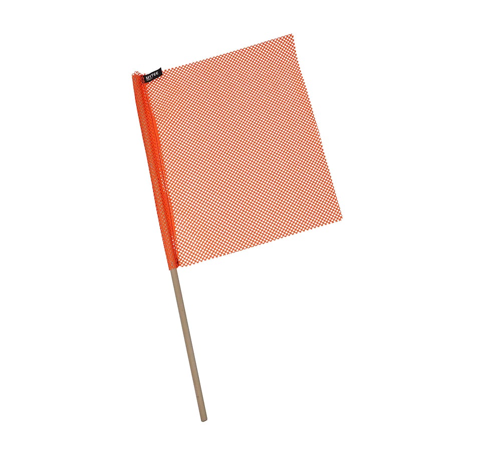 Safety Caution Orange Solid Flag 12x12 – Rough Tex 100D Polyester With Grommets For Boat/Car