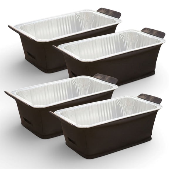 Alpha Living Chafer Wind Guard 4-Pack – Wind Blocker for 20 x 12 x 6.5In Disposable Chafing Dish Rack – Durable Fabric Dish Racks Windcover – Reusable and Easy Fit Catering Supplies Buffet Display