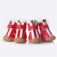 thumbnail image 3 of 2 pares de botas para perros, pantuflas para perros, calcetines para perros, calcetines antideslizantes para perros, zapatos para perros, botas antideslizantes para perros, patas lesionadas, rojo, 3 of 5