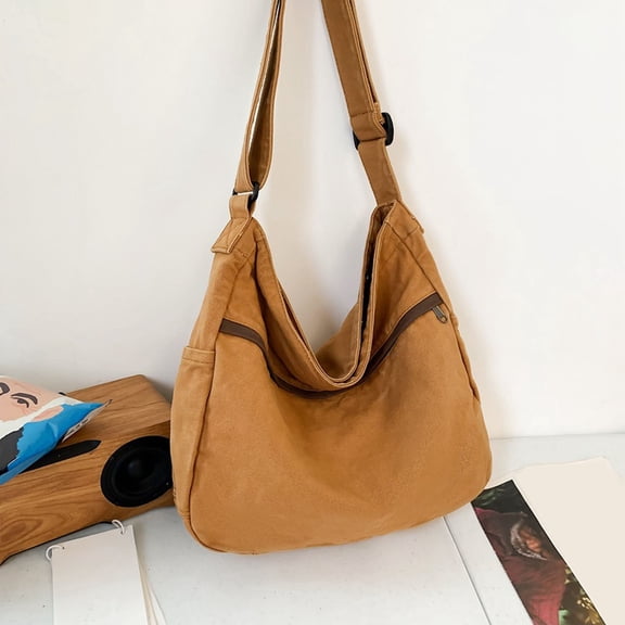 Canvas Messenger Bag Large Satchel Bag Shoulder Bag for Colleger
