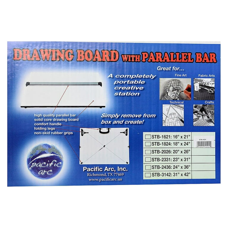 Pacific Arc Drawing Board With Parallel Bar 18 x 24