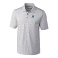 thumbnail image 2 of Men's Cutter & Buck  Gray North Carolina Tar Heels Alumni Logo Advantage Space Dye Tri-Blend DryTec Polo, 2 of 3