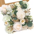 thumbnail image 1 of Flores artificiales Serwalin White Peony para decoración de bodas, 1 of 8