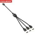 thumbnail image 1 of Divisor de ventilador de chasis ARGB 30 cm 1 a 2/3/4 para ventiladores de tira de luz de PC (negro 1 a 3), 1 of 8