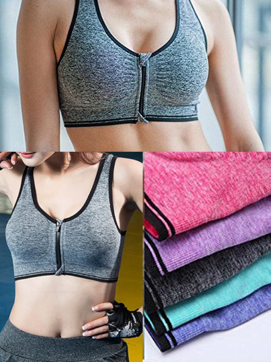 VFUS Zip Front Adjustable High Impact Sports Bras for Women Premium Quality  Full Coverage Workout Running Removable Pads (Small, Black) at   Women's Clothing store
