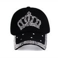 thumbnail image 4 of Sonducket Gorra de béisbol ajustable con actividades al aire libre del diamante artificial con la gorra de béisbol de los vaqueros de las Sombreros Mezclilla nº 3, 4 of 6